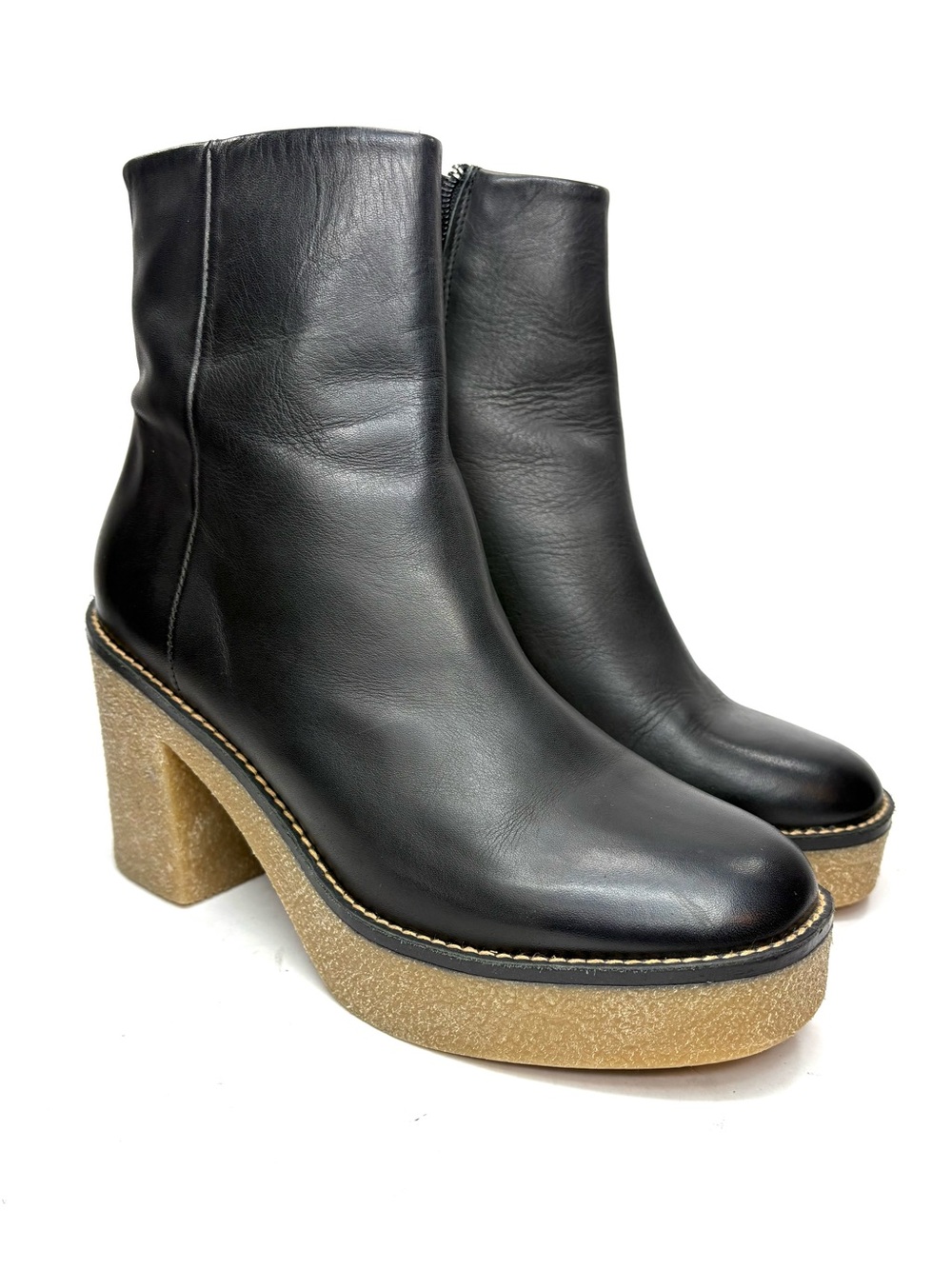 Miista London Black Leather Heeled Boots | 39